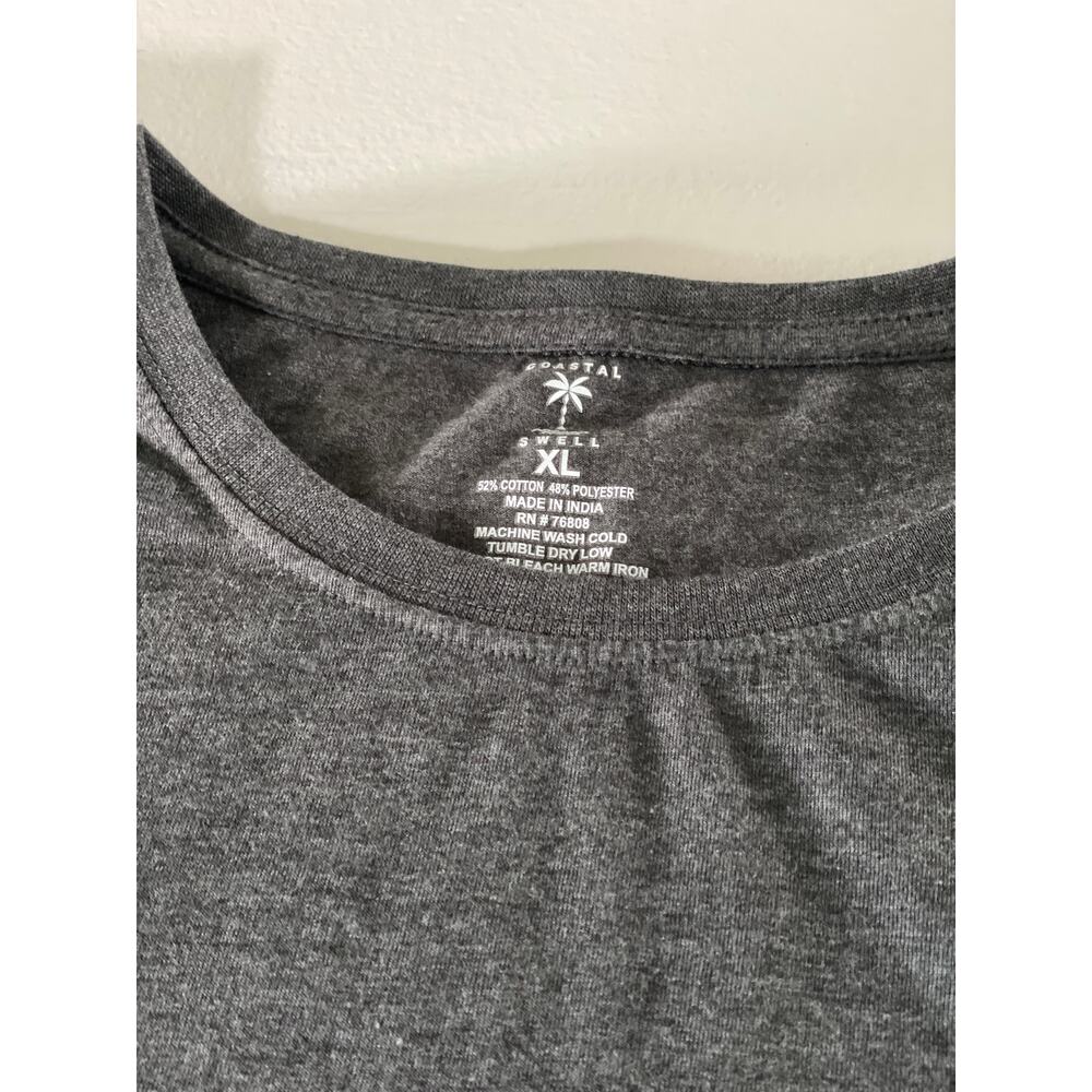 Coastal Swell Ocean Isle Logo Lightweight Cotton Blend Shirt Size XL Gray - Picture 3 of 7